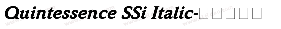 Quintessence SSi Italic字体转换